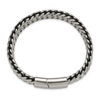 Men's Polished Stainless Steel Franco Chain Bracelet 11mm