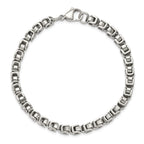 Men's Polished Stainless Steel Link Bracelet 10.5mm