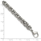 Men's Polished Byzantine Stainless Steel Link Bracelet 6mm
