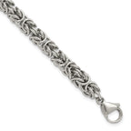 Men's Polished Byzantine Stainless Steel Link Bracelet 6mm