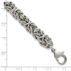 Men's Polished Byzantine Stainless Steel Chain Bracelet 8mm