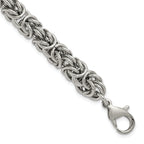 Men's Polished Byzantine Stainless Steel Chain Bracelet 8mm