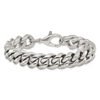 Men's Polished Stainless Steel Curb Chain Bracelet 14mm