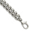 Men's Polished Stainless Steel Curb Chain Bracelet 14mm