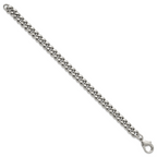 Men's Polished Stainless Steel Curb Chain Bracelet 8mm 8.5in