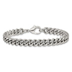 Men's Polished Stainless Steel Curb Chain Bracelet 8mm 8.5in