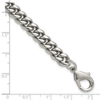 Men's Polished Stainless Steel Curb Chain Bracelet 8mm 8.5in