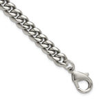 Men's Polished Stainless Steel Curb Chain Bracelet 8mm 8.5in