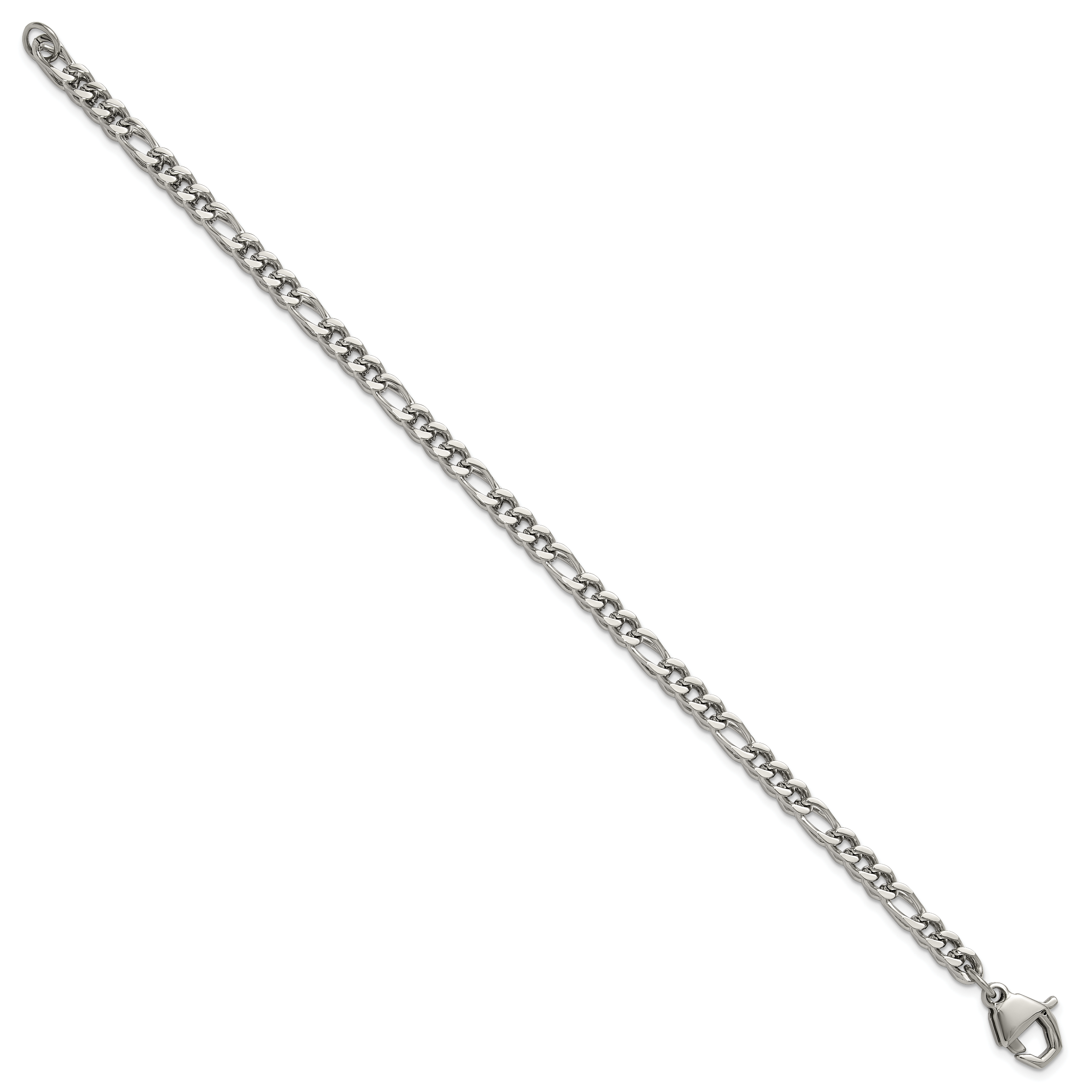 Polished Franco Stainless Steel Chain Bracelet 4mm Secondary image