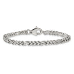 Polished Franco Stainless Steel Chain Bracelet 4mm