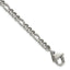 Polished Franco Stainless Steel Chain Bracelet 4mm