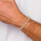 Men's Gold-Tone Polished Infinity Stainless Steel Other Chains Chain Bracelet 6mm