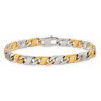 Men's Gold-Tone Polished Infinity Stainless Steel Other Chains Chain Bracelet 6mm
