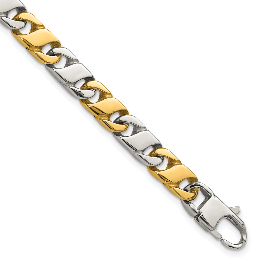 Men's Gold-Tone Polished Infinity Stainless Steel Other Chains Chain Bracelet 6mm