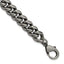 Men's Antiqued Stainless Steel Curb Chain Bracelet 10mm