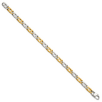 Men's Gold-Tone Polished Anchor Stainless Steel Chain Bracelet 6mm