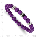 Antiqued Purple Stainless Steel Bracelet 8mm