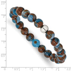 Polished Gold-Tone Stainless Steel Bracelet 8mm