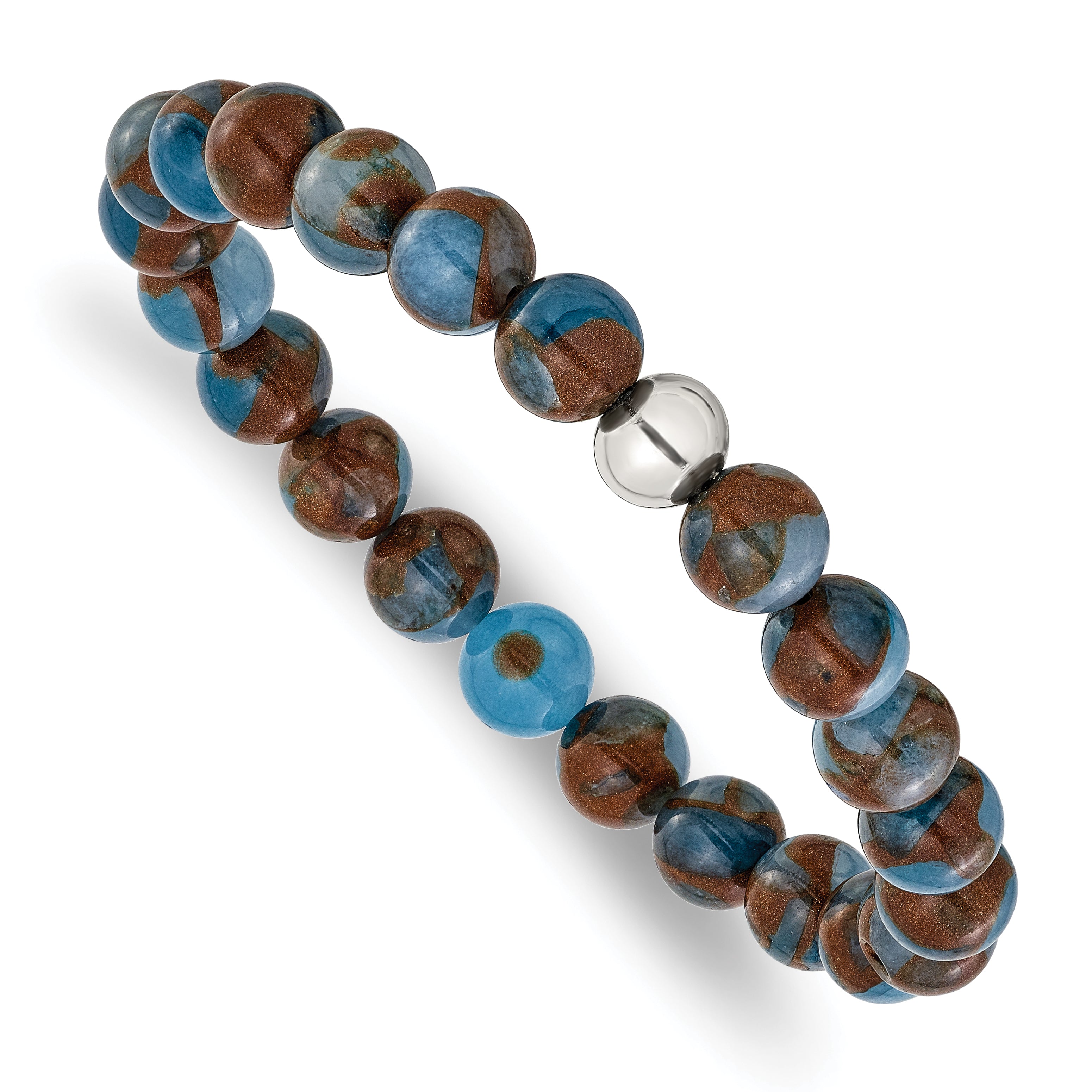 Polished Gold-Tone Stainless Steel Bracelet 8mm Main image