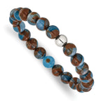 Polished Gold-Tone Stainless Steel Bracelet 8mm