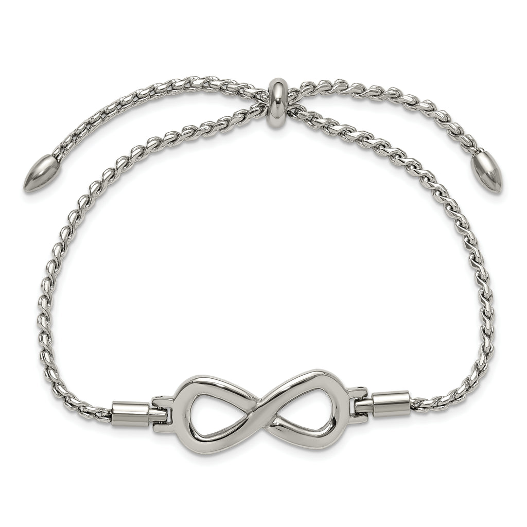 Polished Infinity Stainless Steel Bracelet 2.3mm