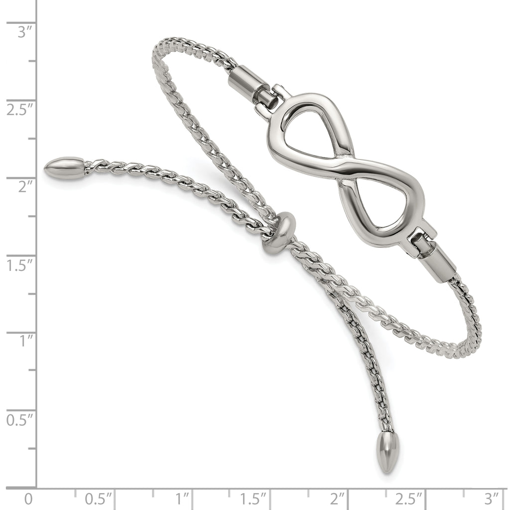 Polished Infinity Stainless Steel Bracelet 2.3mm