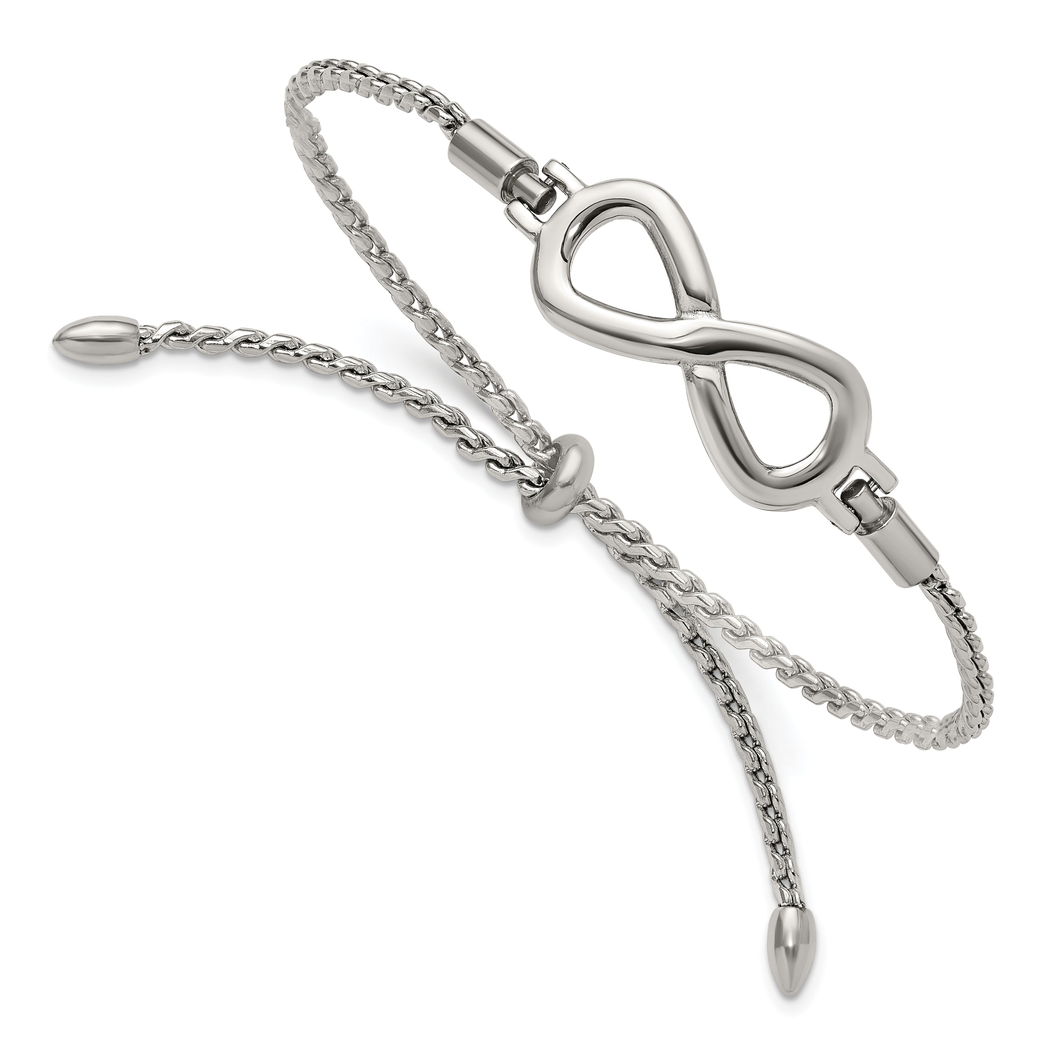 Polished Infinity Stainless Steel Bracelet 2.3mm