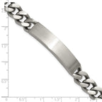 Men's Brushed and Polished Stainless Steel ID Bracelet 10mm
