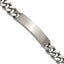 Men's Brushed and Polished Stainless Steel ID Bracelet 10mm
