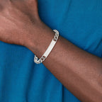 Polished Stainless Steel ID Bracelet 8mm
