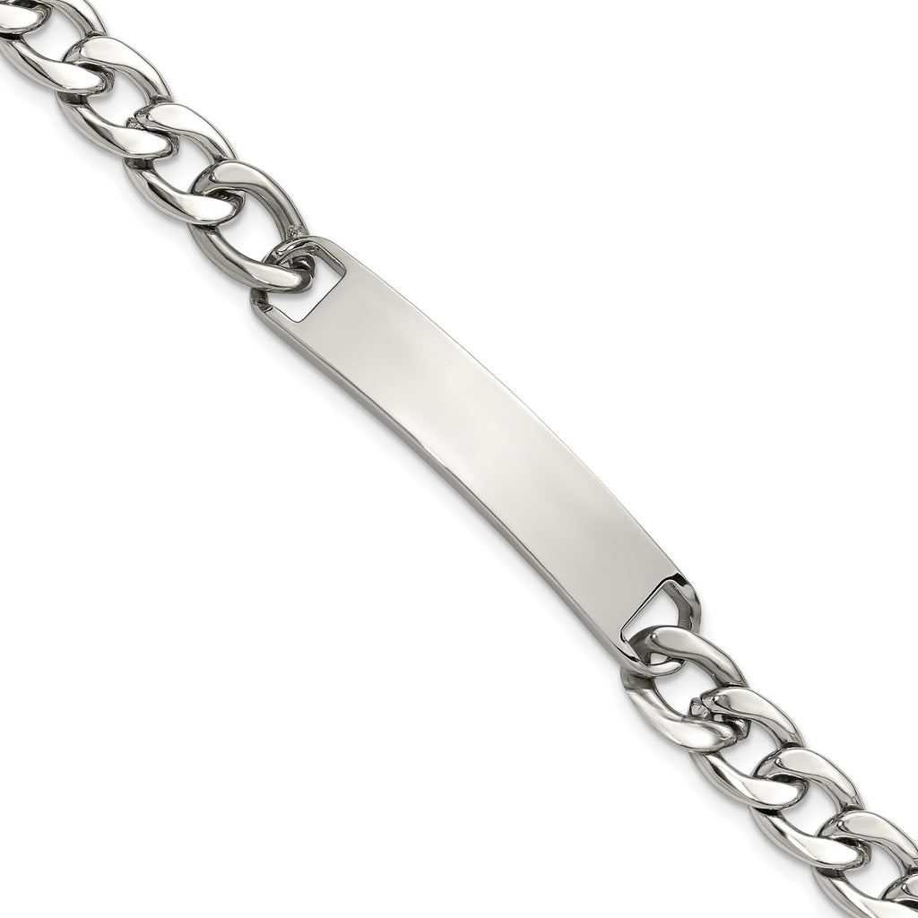 Polished Stainless Steel ID Bracelet 8mm
