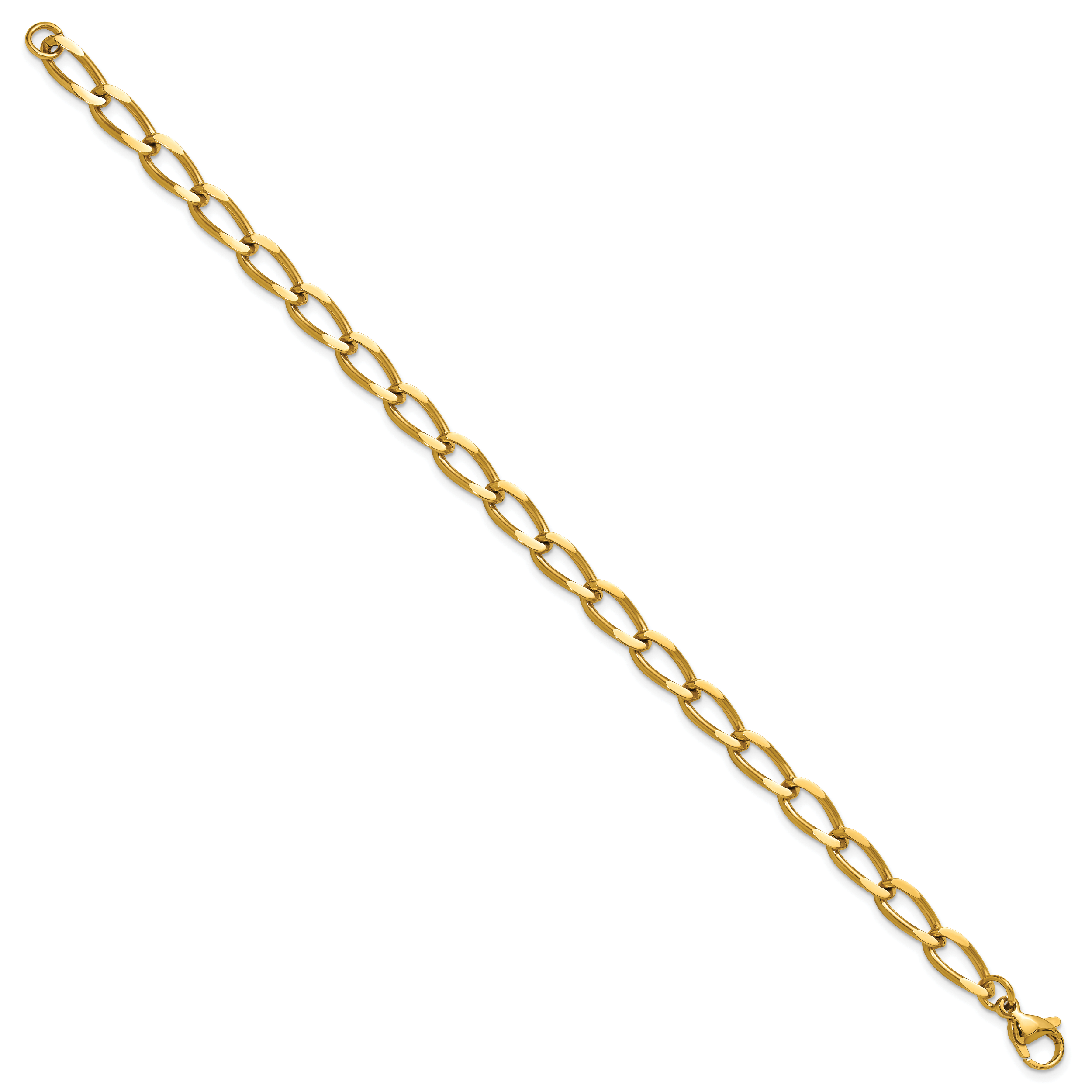Polished Gold-Tone Stainless Steel Curb Chain Bracelet 6mm Secondary image