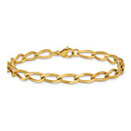 Polished Gold-Tone Stainless Steel Curb Chain Bracelet 6mm