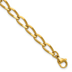 Polished Gold-Tone Stainless Steel Curb Chain Bracelet 6mm