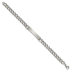 Men's Brushed and Polished Stainless Steel ID Bracelet 8mm
