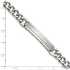Men's Brushed and Polished Stainless Steel ID Bracelet 8mm
