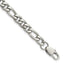 Polished Stainless Steel Figaro Chain Bracelet 8mm