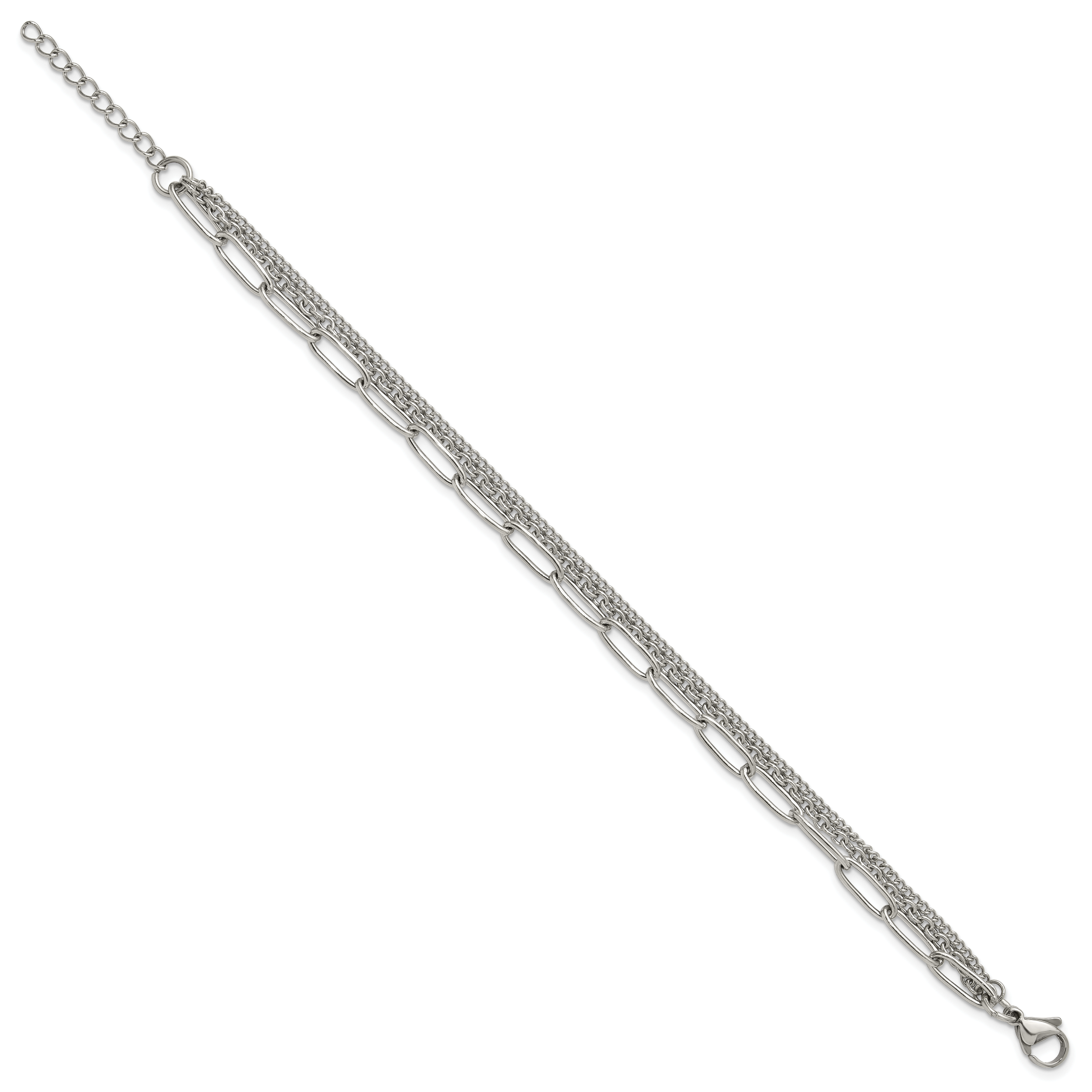 Polished Stainless Steel Other Chains Chain Bracelet 4mm