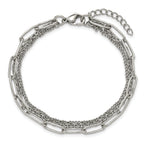 Polished Stainless Steel Other Chains Chain Bracelet 4mm