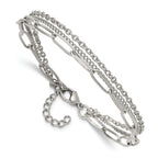 Polished Stainless Steel Other Chains Chain Bracelet 4mm