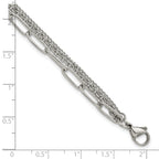 Polished Stainless Steel Other Chains Chain Bracelet 4mm