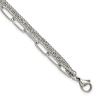 Polished Stainless Steel Other Chains Chain Bracelet 4mm