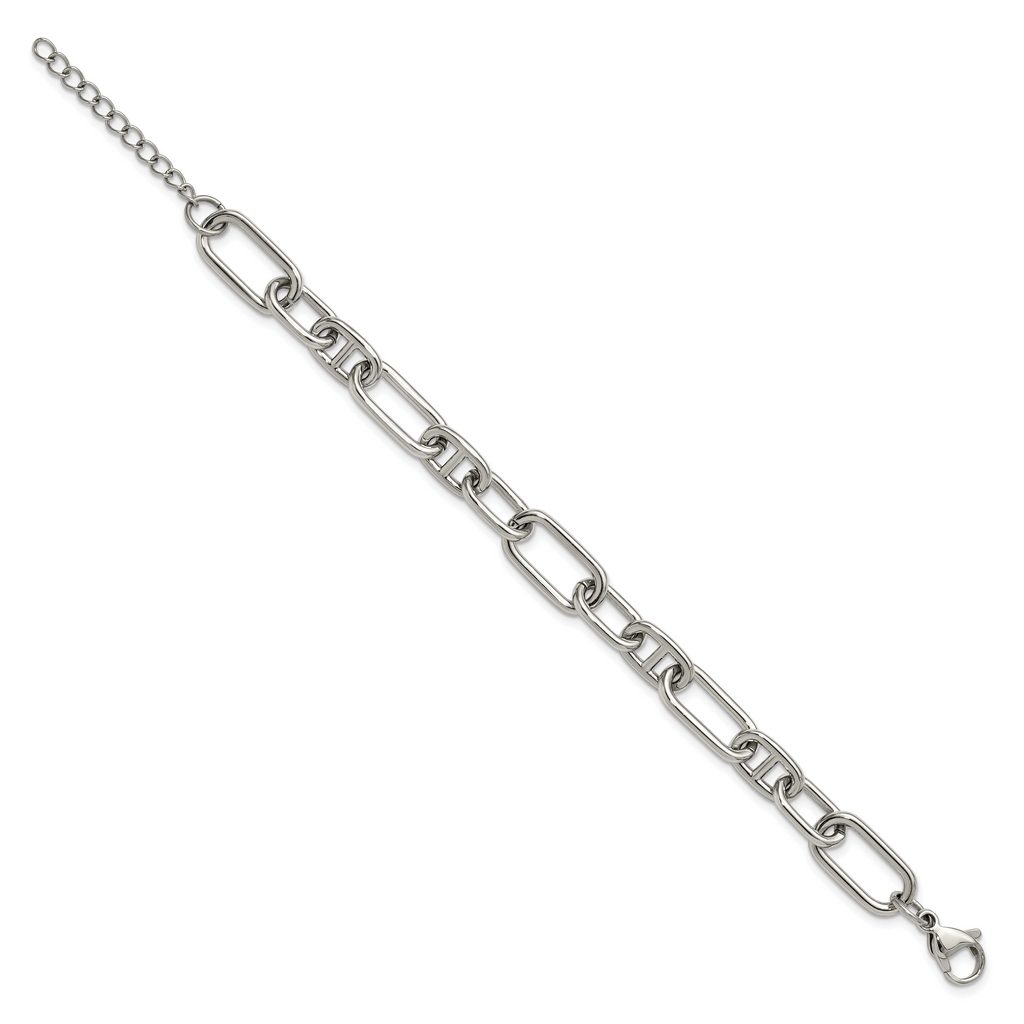 Polished Stainless Steel Bracelet 8.6mm