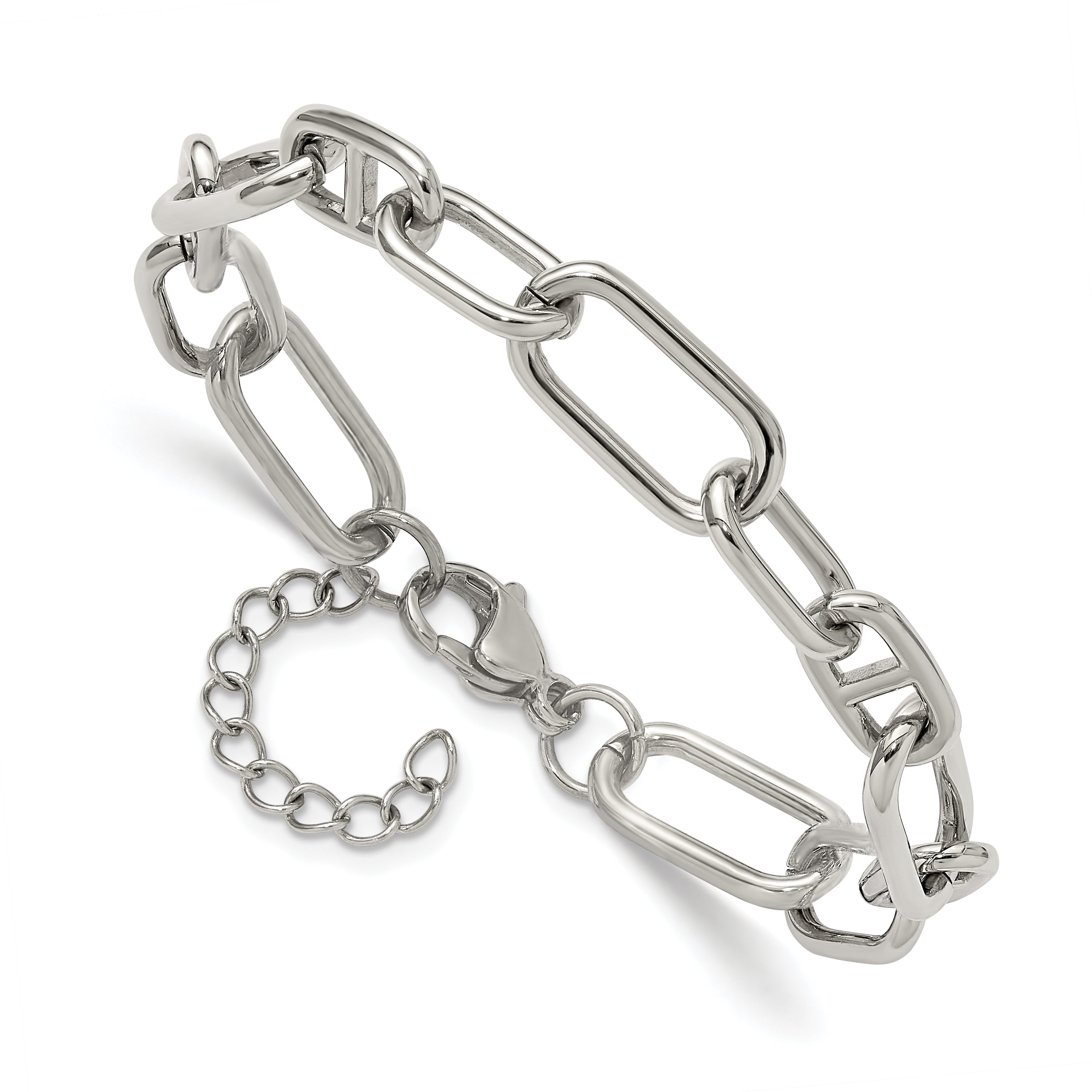 Polished Stainless Steel Bracelet 8.6mm