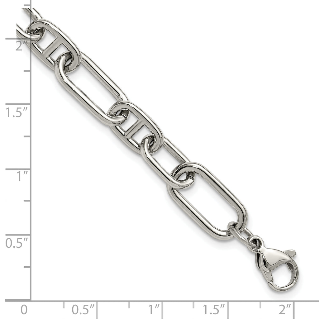Polished Stainless Steel Bracelet 8.6mm