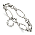 Polished Stainless Steel Link Bracelet 10mm