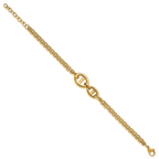 Polished Gold-Tone Stainless Steel Bracelet 4mm