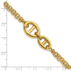 Polished Gold-Tone Stainless Steel Bracelet 4mm