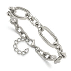 Polished Stainless Steel Link Bracelet 12mm