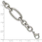 Polished Stainless Steel Link Bracelet 12mm